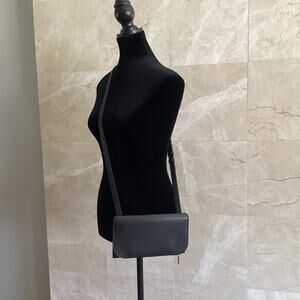New $148 Cuyana System Leather Black Zipper Pouch Insert Crossbody w/ $78 Strap